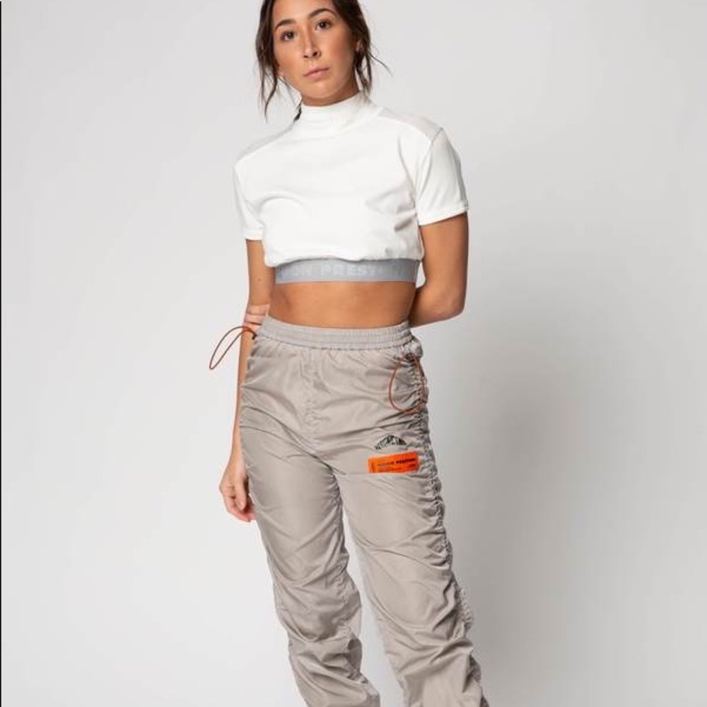 SSENSE Heron Preston White and Grey Style Crop T-Shirt